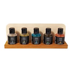 Sauna Scent bar 5 scents + wallrack