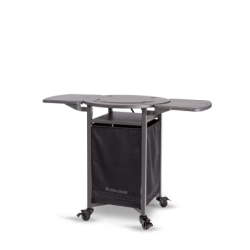 Pizza standur m.hliðarborði & hjólum